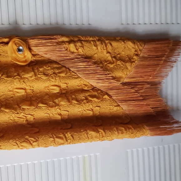 Vintage Pegah Fashions yellow dress, size 14. - Picture 3 of 7